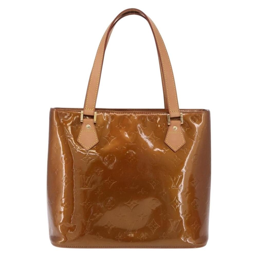 Louis Vuitton Monogram Vernis Houston Handbag Gold